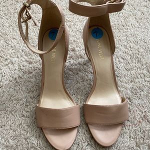 Nude Nine West Open toe Heels